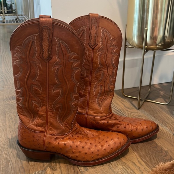 Nocona Other - NOCONA Full Quill brown OSTRICH exotic western boots